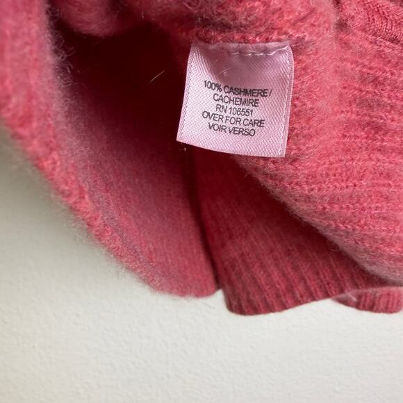 Calypso St Barth Cashmere Sweater Top Womens Small Pink Ribbed Knit 3/4 Sleeve - Picture 9 of 9
